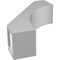 Ekena Millwork 3 1/2-in. W x 10-in. D x 14-in. H Westlake Architectural Grade PVC Knee Brace BRCP035X10X14WTL - alternate 6